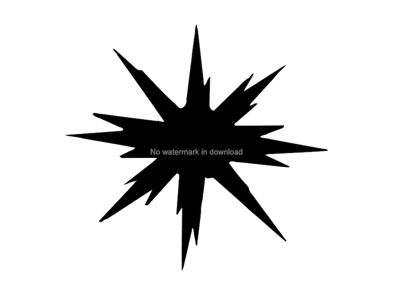 Star Burst Cricut Cut File Star Burst Printable Images Star Burst Dxf Star Burst Cutting Image