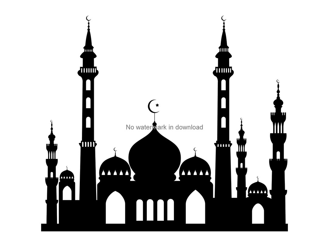 Download Mosque, Sunset, Silhouette. Royalty-Free Vector Graphic ...