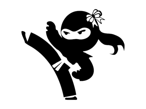 Download Ninja Girl Svg 2 Ninja Svg Girls Room Silhouette Girl Ninja Etsy