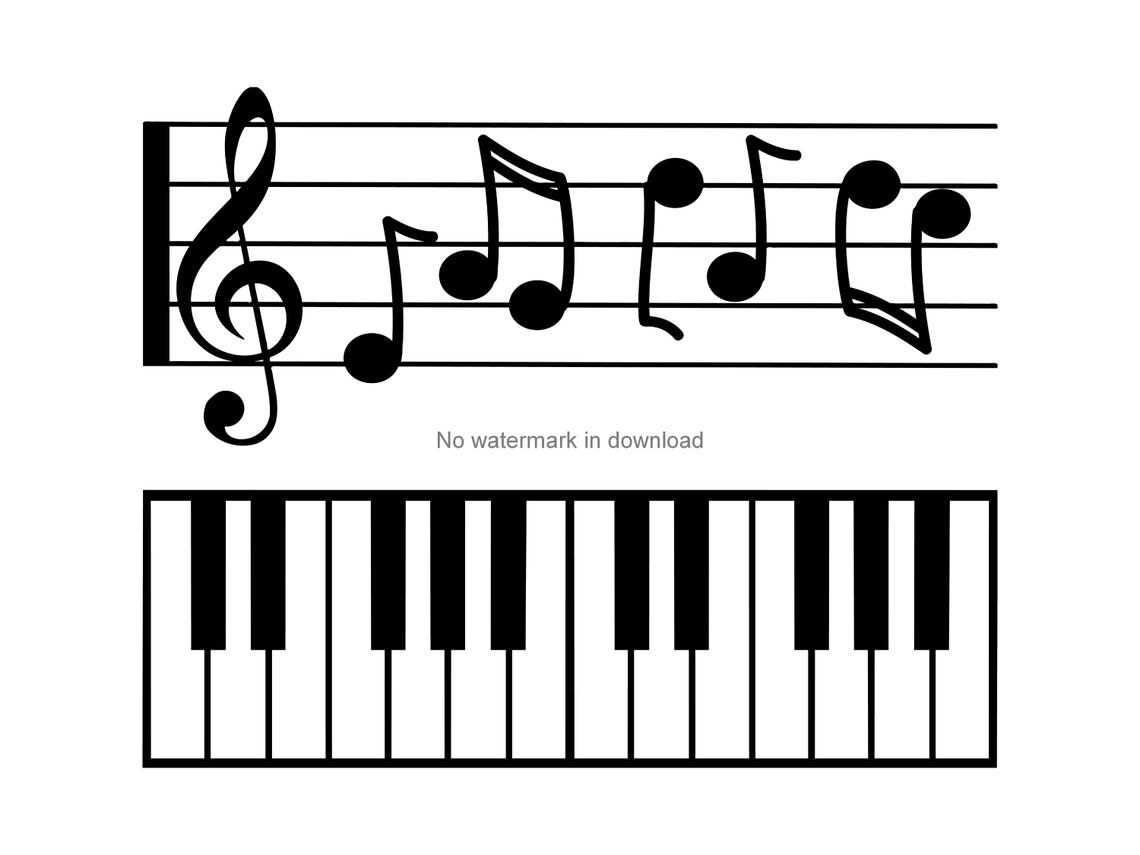 Music Keys Svg Cutting File Music Keys Digital Download Etsy