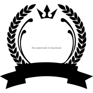 Laurel Wreath SVG Clipart: T-Shirt Design, Engraving (Digital Download)