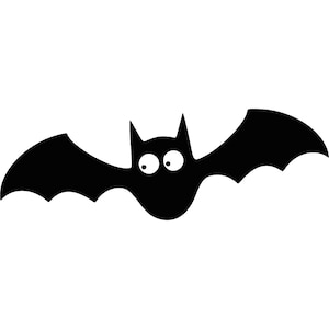 Bat Svg, Halloween Bat Svg, Upiorny plik do cięcia sylwetki Clipart, Svg Dxf Png Eps Pdf, Plik do grawerowania laserowego nietoperza, Tshirt Vector Clip Art