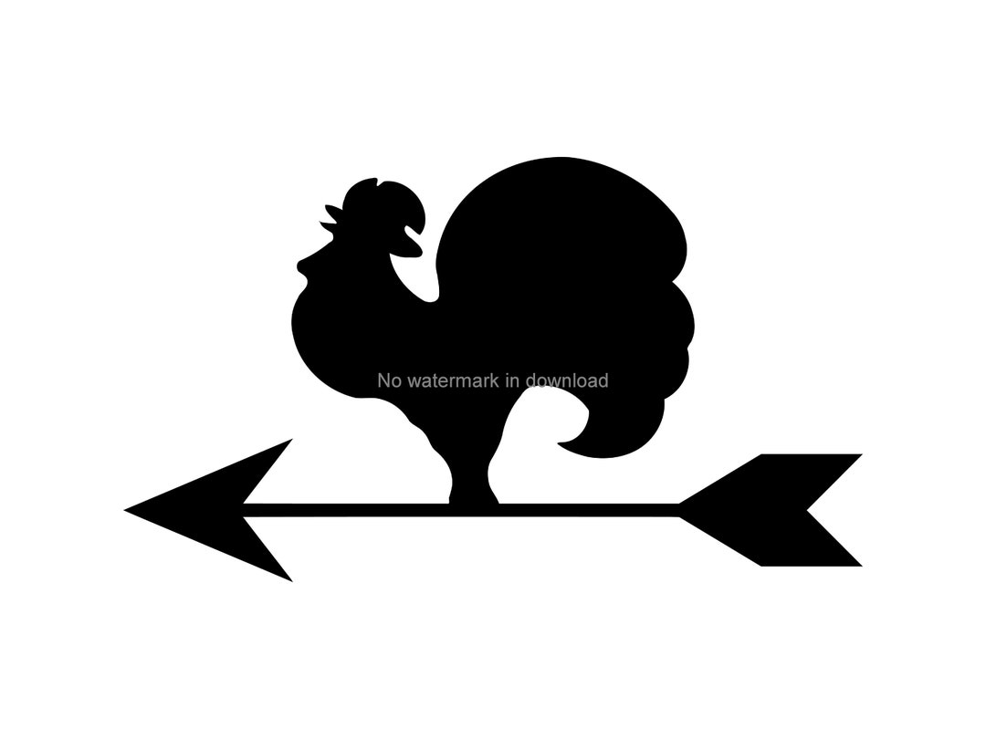 Weather Vane Svg Silhouette Image Weather Vane Clip Art Etsy