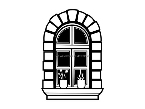 Download Free Brick Window Svg Cutting File Brick Window Silhouette Cut Etsy SVG DXF Cut File