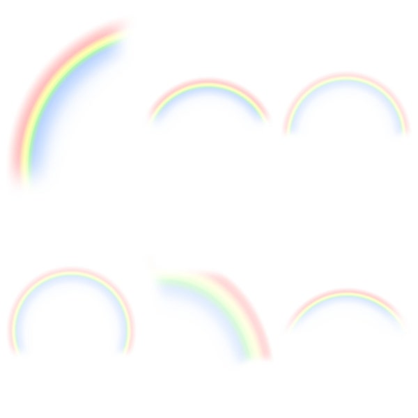 Realistic Rainbows PNG Clipart | High-Quality Transparent Images for Crafting Projects