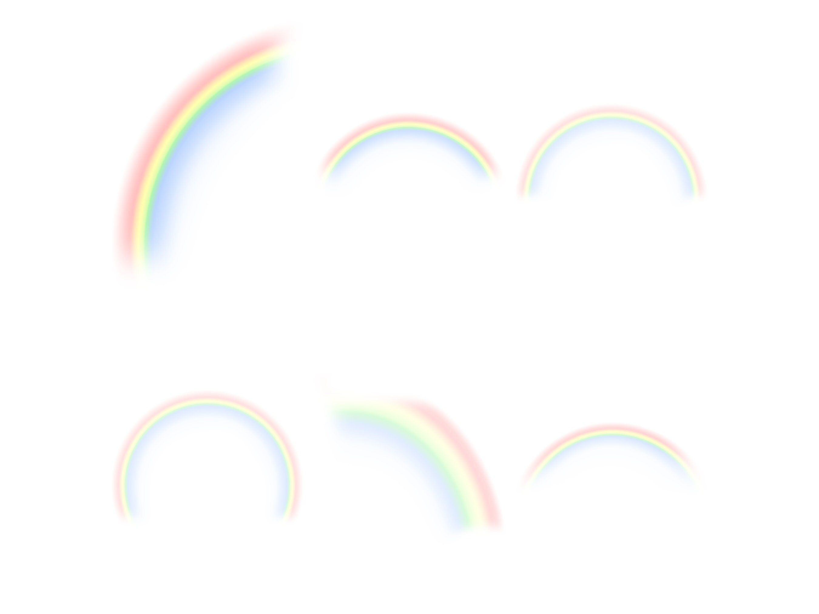 Realistic Rainbows PNG Clipart: Transparent Crafting Images (3600 Pixels)