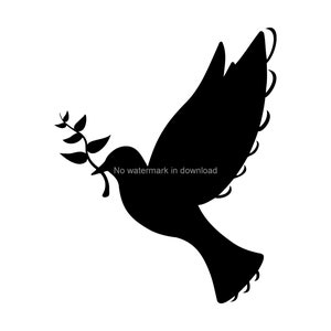 Dove Svg Dxf Png Bird Printable Image and Digital Cutting File