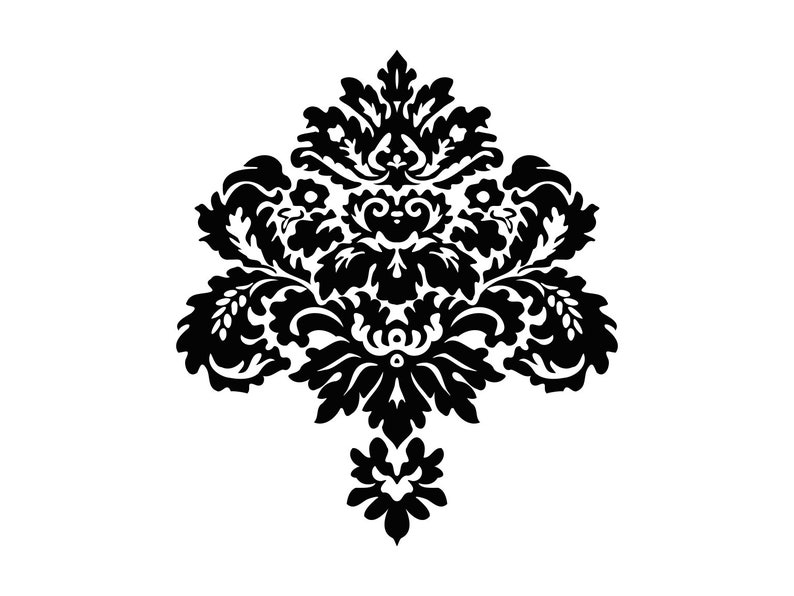 Download Damask Svg Design Damask Pattern Svg Floral Damask Flourish Ornament Clip Art Art Collectibles Delage Com Br