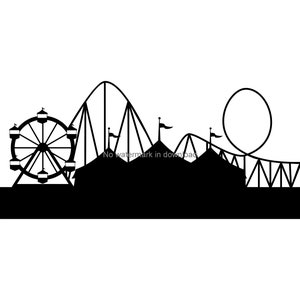 Amusement Park SVG Vector Files: Silhouette, Cricut (Digital Download)