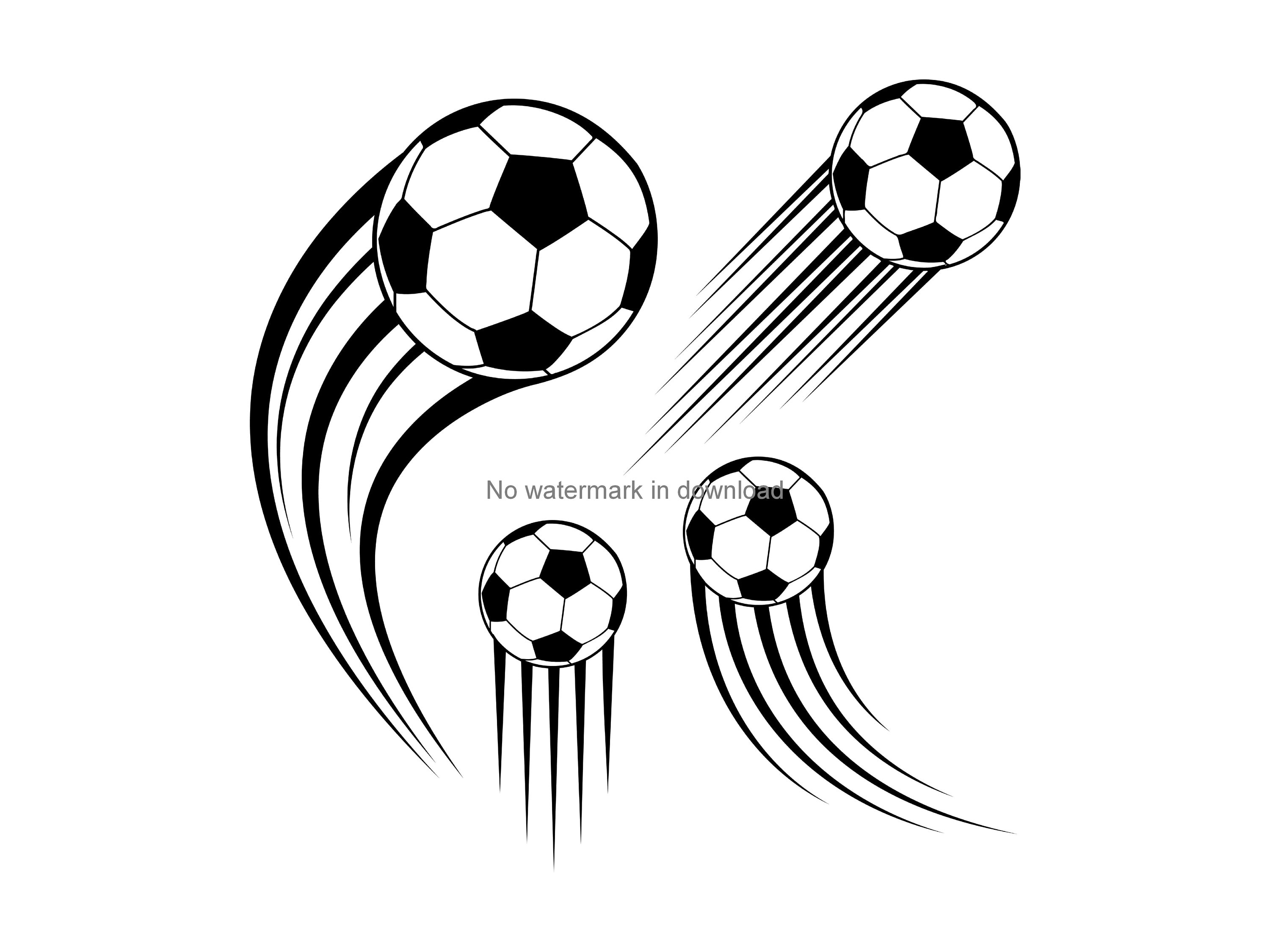 Soccer Balls Silhouette Svg Soccer Balls Cut Files for Etsy