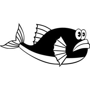 Fish Svg Fish Cartoon Svg Fish Png Image Silhouette Cutting File Clipart Svg Dxf Png, Fish Cartoon Cnc Laser Cut File Tshirt Vector
