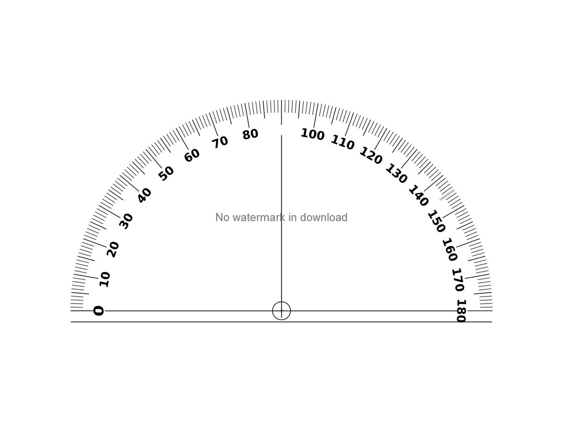 Protractor Svg Image Protractor Vector Protractor Iron on Etsy