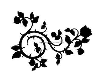 Rose Vine SVG: Floral Clipart, Cutting File (Digital Download)