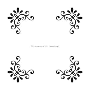 Decorative Corners Files Svg Image, Decorative Corners Digital Cut File, Decorative Corners Image Svg, Decorative Corners Clip Art Svg