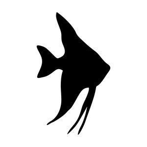 Angel Fish Sea Life Svg Kids Room Clipart Dxf Png Cutting or Engraving File