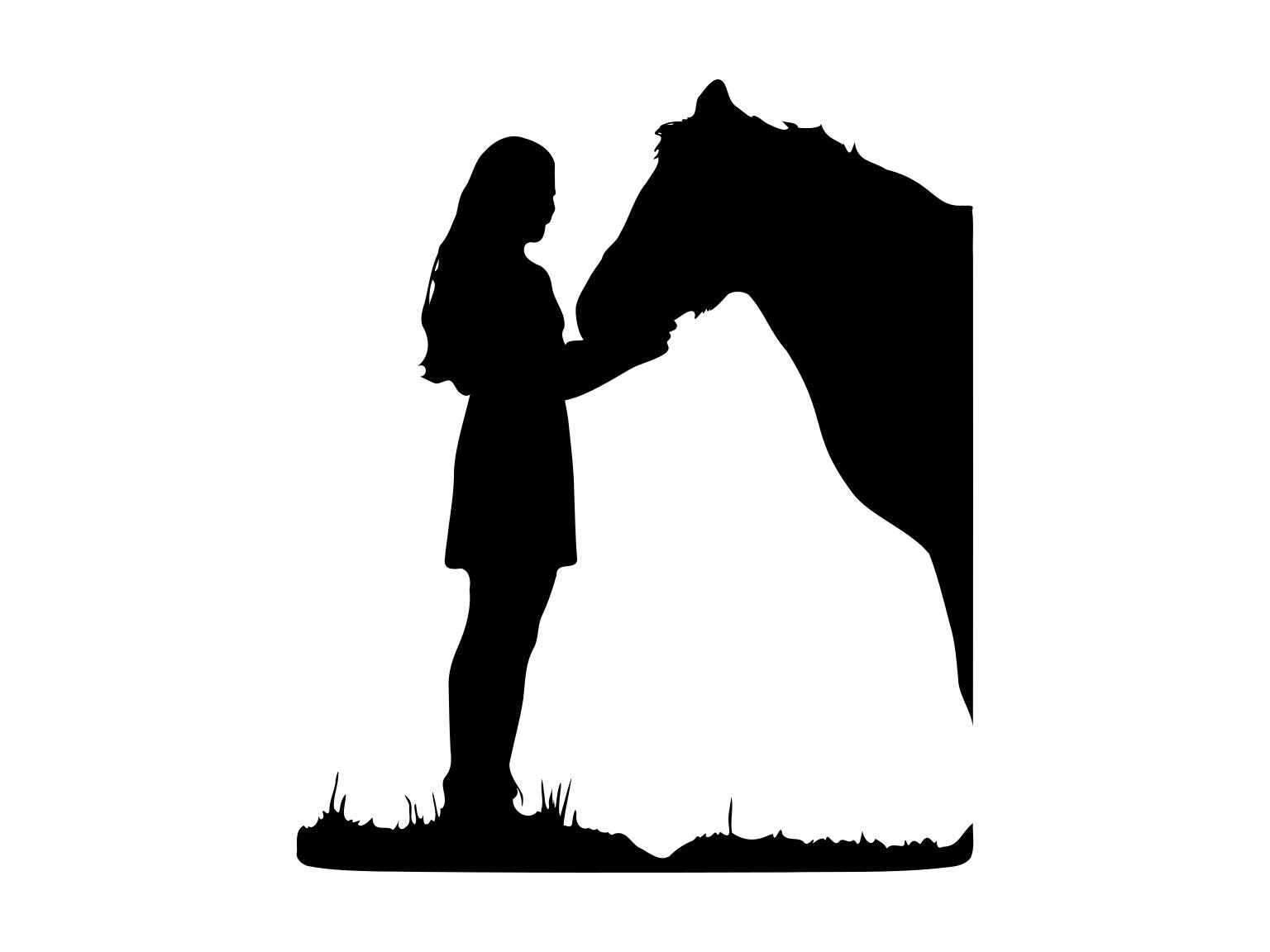 Download Mädchen & Pferd Svg Silhouette Pferd Liebhaber Clipart ...