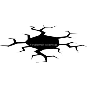 Crack Hole Cut Files For Cutting, Hole in the ground with a crack Cut File, Crack Hole Svg Clipart, Crack Hole Cutting Cut File