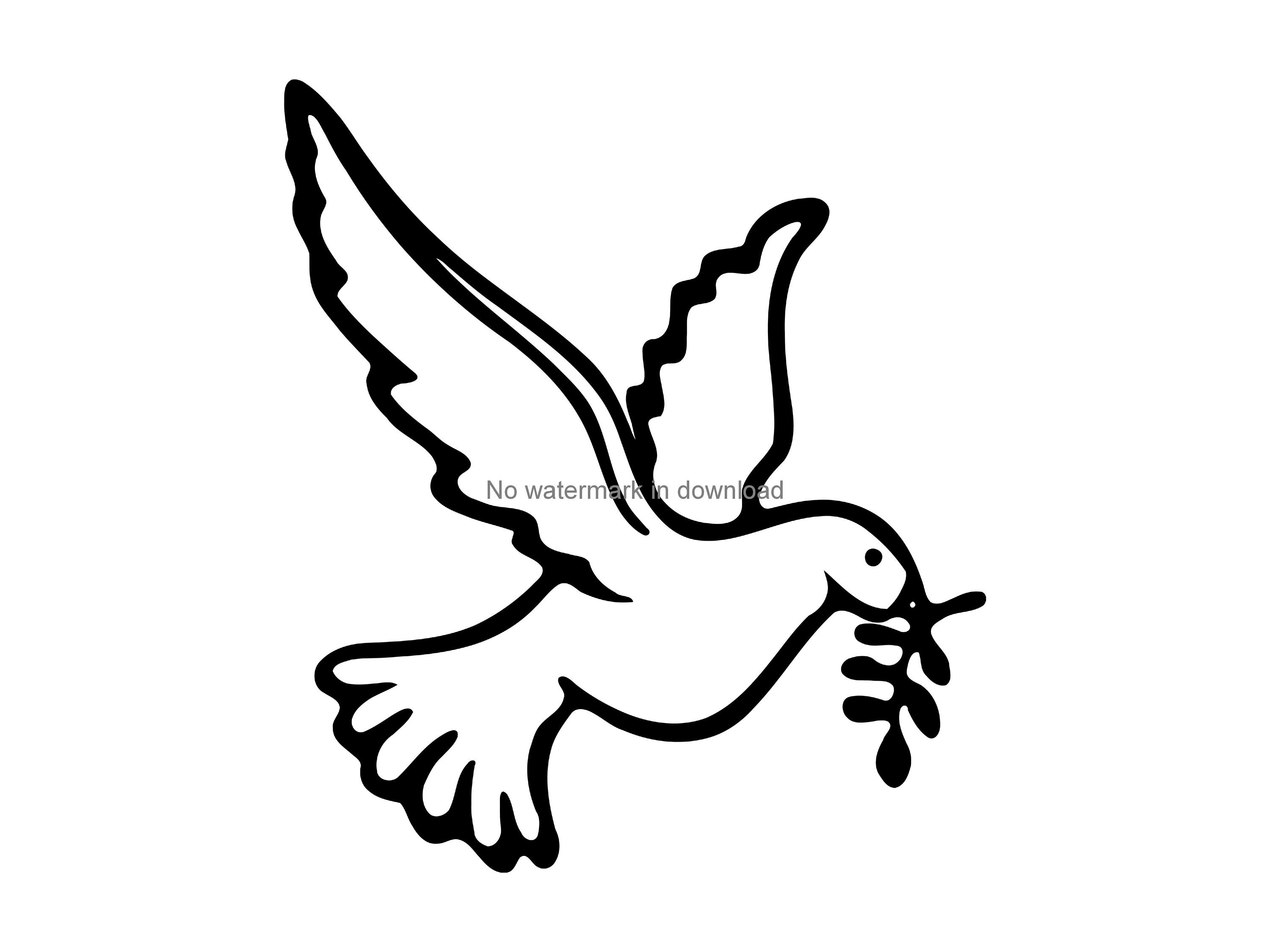 Download Dove Svg Clip Art Dove Png Dove Dxf Dove Files For Cutting Etsy