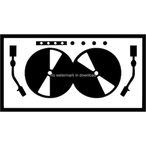 Tourne-disque Svg Couper Fichier Enregistrer Album Image Vectorielle Platine Svg Records Découpe Fichier Enregistrement Clipart Scrapbooking Clip Art SVG DXF Png