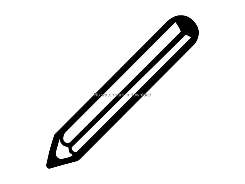 Download Clip Art Pencil Svg Files Pencil Silhouette Svg Pencil Silhouette Cut File Pencil Cricut Svg Pencil Cutting Clipart Pencil Vector Files Art Collectibles