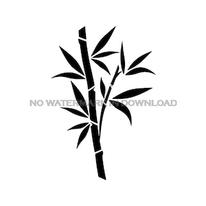 Bamboo Clipart SVG: Laser Cut Files for Cricut (Digital Download)