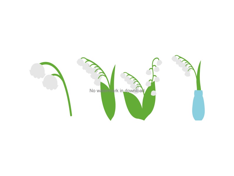 Lily Of The Valley Cutting Image Lily Of The Valley Silhouette Svg Lily