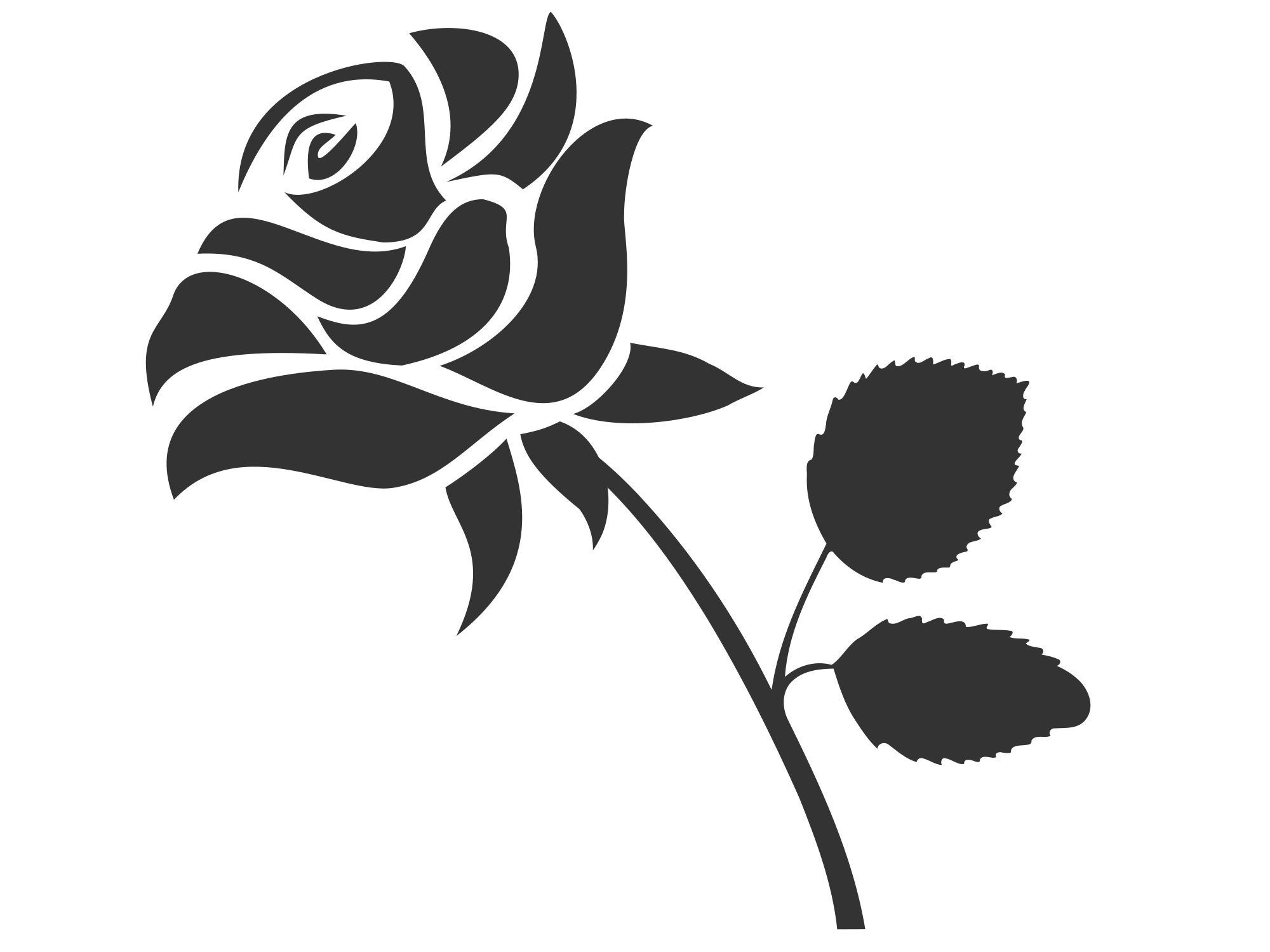 Rose SVG | Rose Silhouette | Rose Icon SVG