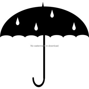 Umbrella SVG Clipart: Rain Drops Cut Files (Digital Download)