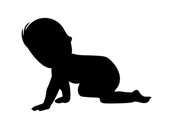 Download Baby Boy Silhouette Svg Cut File Baby Boy Clipart Baby Boy Etsy