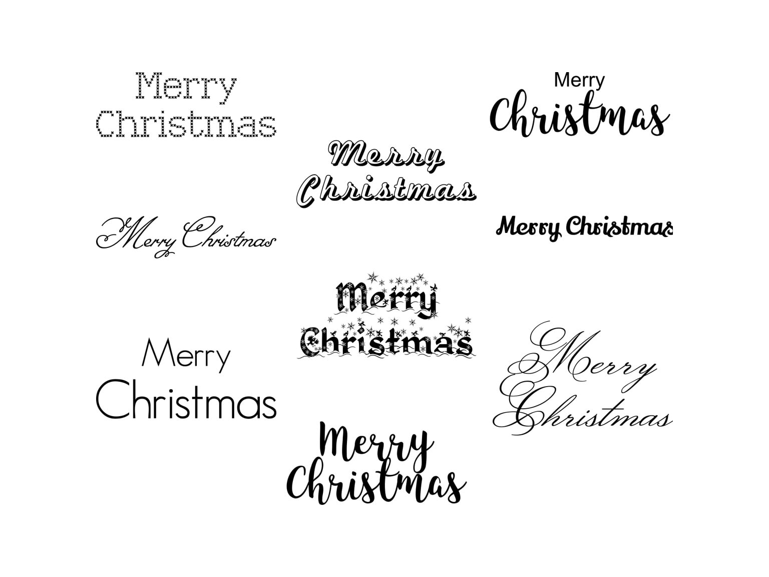 Fancy merry cheap christmas writing
