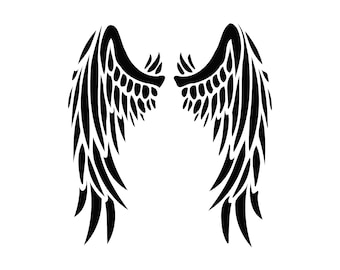 Alas de ángel SVG: Archivo de corte prediseñado, diseño termoadhesivo (descarga digital)
