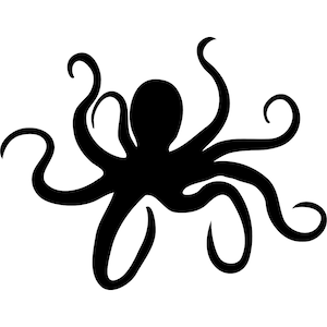 Octopus Svg Octopus Silhouette Svg Octopus Pattern Svg Octopus Cut File Silhouette Dxf Octopus Clipart Octopus Cutting File Octopus, Vector