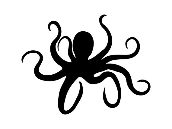 Octopus Clipart Black And White