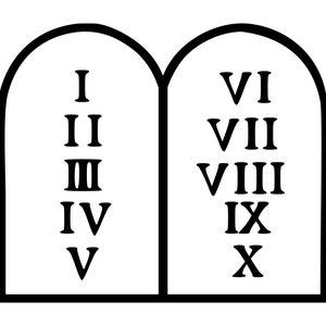 Ten Commandments SVG Cut Files: Christian Clipart (Digital Download)