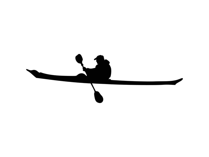 Kayak Svg Boat Svg Canoe Clipart Kayak Cut File Dxf Paddling | Etsy