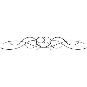Flourish Border SVG: Decorative Swirl Divider (Digital Download)