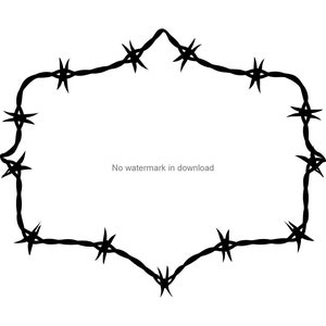 Barbed Wire Frame Svg Clipart, Barbed Wire Frame Svg Cut File, Barbed Wire Frame Digital Cut File, Barbed Wire Frame Silhouette Files