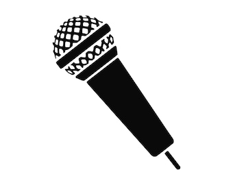 Microphone SVG Clipart: Singer Art, Music Design (Digital Download)