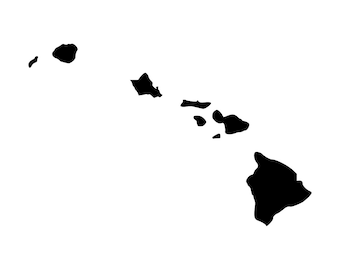 Hawaii Map svg Hawaiian Islands Map Of Hawaii Cut File Hawaiian Islands Hawaii Map Print Hawaii svg Hawaii State Hawaii Silhouette