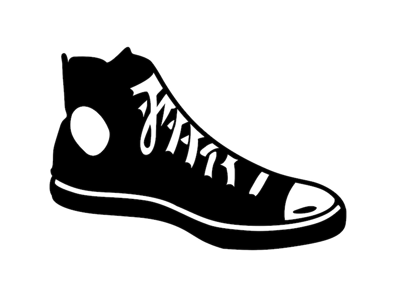 Download Sneaker svg Shoe Svg Silhouette Cutting File Clipart Svg ...