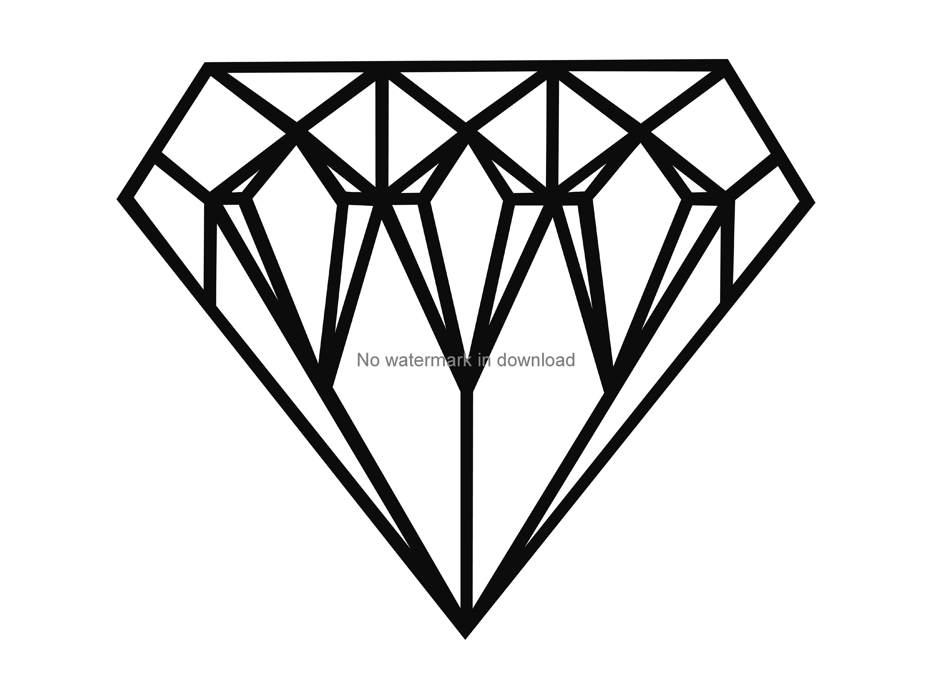 Jewel Svg Printable Clipart Jewel Dxf File Jewel Printable | Etsy