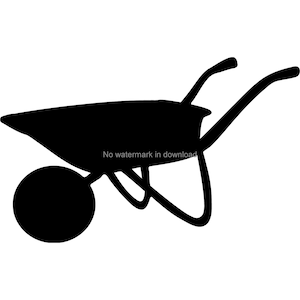 Image clipart SVG brouette : découpe et conception de t-shirt (téléchargement numérique)