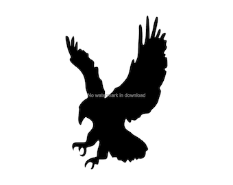Hawk SVG Clipart: Eagle Silhouette Cut File (Digital Download)
