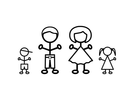 Stick figure people SVG / DXF / EPS / PNG files By Digital Gems