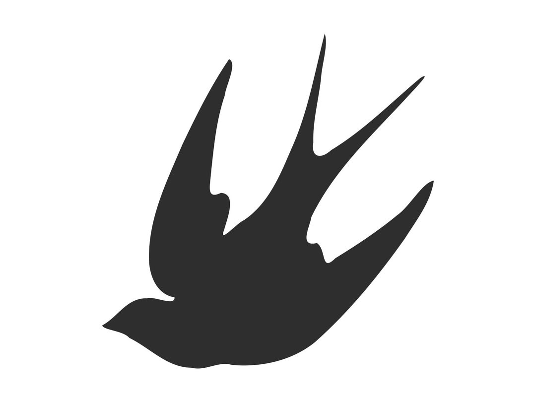 Swallow Silhouette: Laser Cut File, Clipart (SVG, DXF, PNG) (digital  Download) - Etsy, image size:1080x810