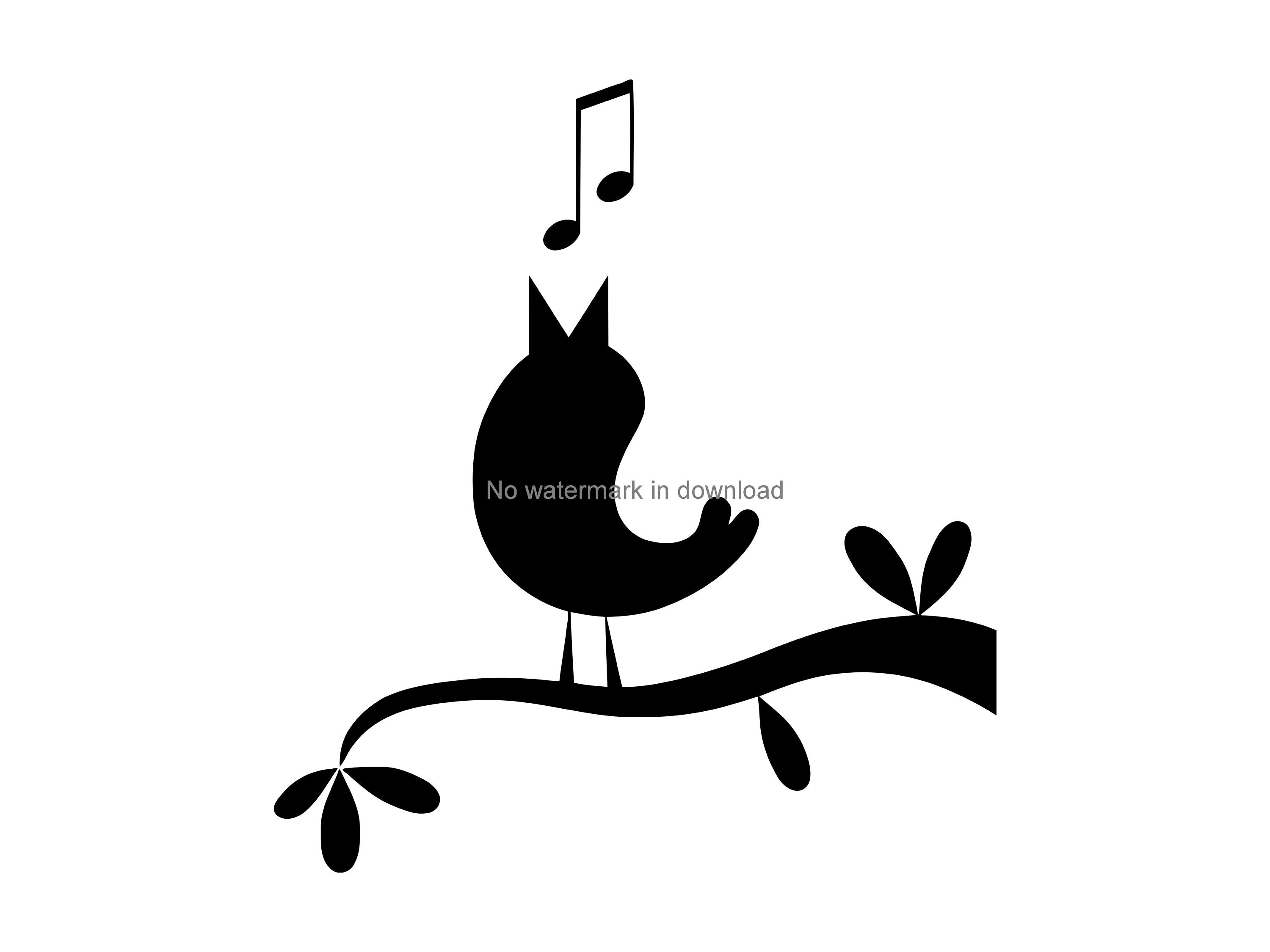 Song Bird SVG Cut File: Vinyl, Scrapbooking, T-shirt (digital Download ...