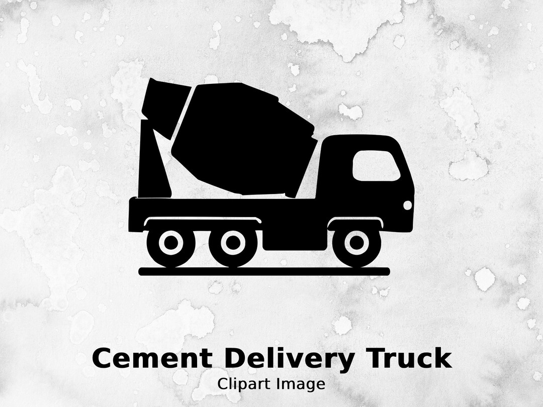 Cement Delivery Truck Clipart Image Cement Truck Clipart Etsy