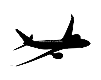 Airplane SVG Clipart: Aircraft Silhouette (Digital Download)