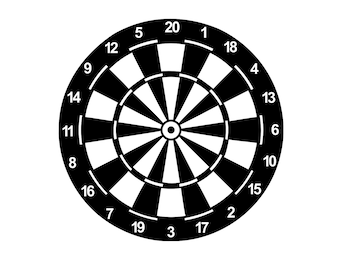 Dart Board SVG: Tournament Clip Art, CNC Engraving (Digital Download)