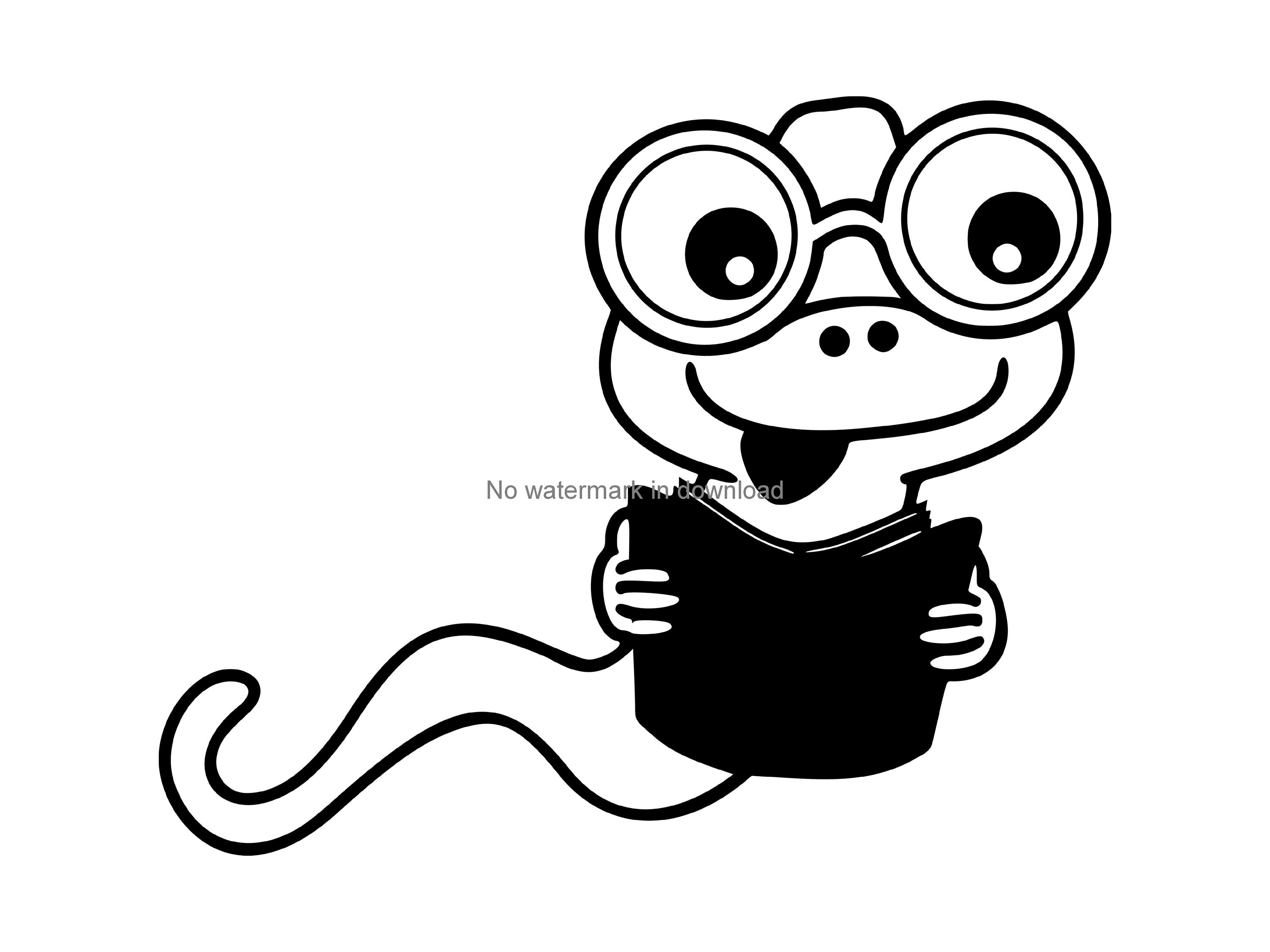 Book Worm Clip Art Black And White